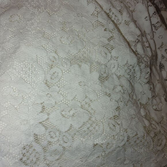 Allen B. By Allen Schwartz White Lace Skirt Size 16 Cotton/Polyester Blend Women - Picture 4 of 6